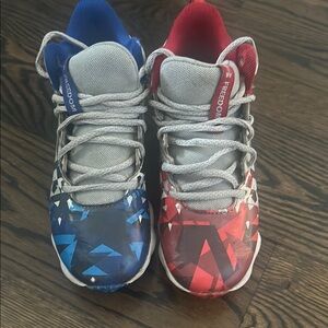Under Armour Kids' Red and Blue Football Cleats